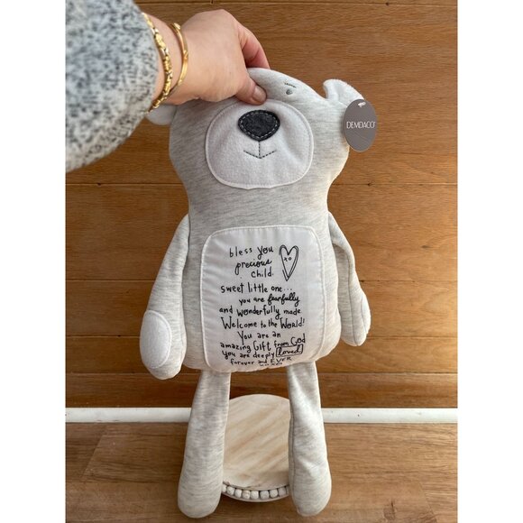 NWT DEMDACO Soft Plush Bear With Inspirational Message For Babies - Picture 3 of 5